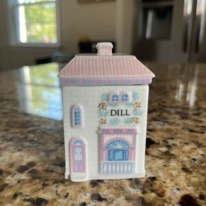 Rare Vintage Lenox Spice Village Jar 1989 Cottage Collection - Dill